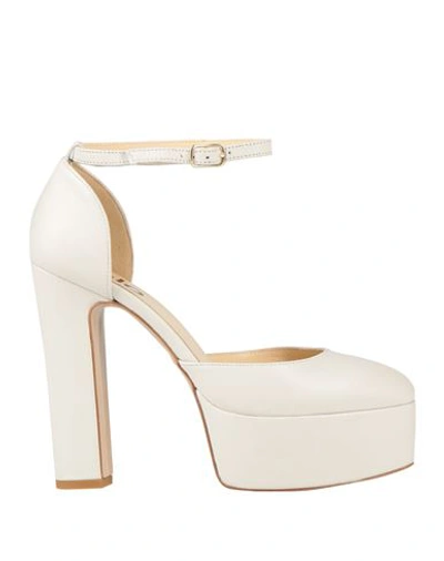 Islo Isabella Lorusso Woman Pumps White Size 11 Soft Leather In White