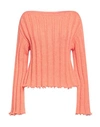 Tessa . Woman Sweater Salmon Pink Size S Mohair Wool, Wool, Polyester