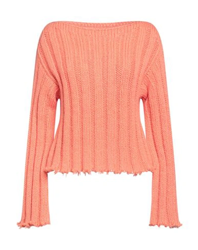 Tessa . Woman Sweater Salmon Pink Size M Mohair Wool, Wool, Polyester