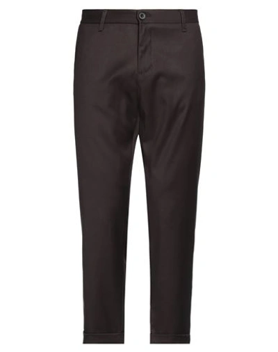 Imperial Man Pants Dark Brown Size 34 Polyester, Viscose, Elastane
