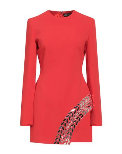 David Koma Woman Mini Dress Red Size 6 Acetate, Viscose, Elastane