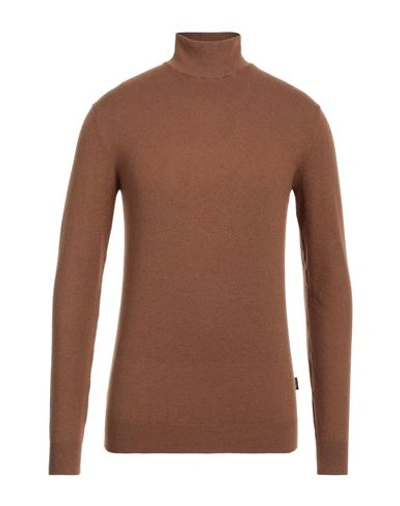 Yes Zee By Essenza Man Turtleneck Camel Size 3xl Polyamide, Acrylic, Wool, Polyester In Beige