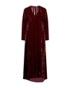 Pomandère Woman Maxi Dress Brick Red Size 8 Viscose, Polyamide