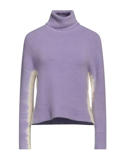 Aviu Aviù Woman Turtleneck Light Purple Size 4 Cashmere, Polyamide, Wool, Elastane