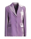 Boutique Moschino Woman Suit Jacket Lilac Size 12 Viscose, Silk In Purple