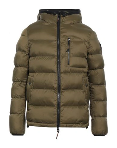 Dekker Man Down Jacket Military Green Size S Polyamide In Green