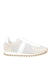 Sandro Man Sneakers Light Grey Size 11 Soft Leather, Textile Fibers In Grey