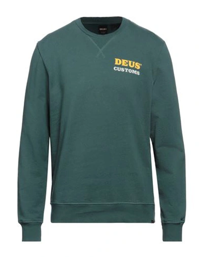 Deus Ex Machina Man Sweatshirt Dark Green Size Xxl Recycled Cotton