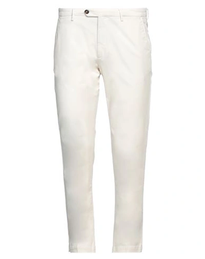Michael Coal Man Pants Cream Size 40 Cotton, Elastane In White