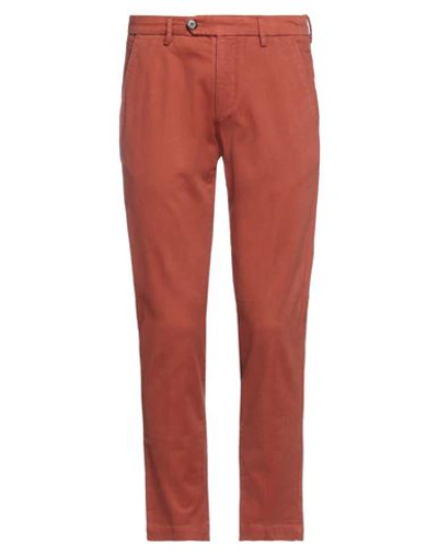 Michael Coal Man Pants Brick Red Size 31 Cotton, Elastane In Red