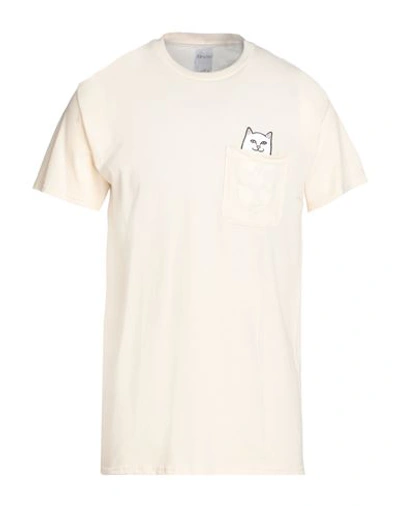 Ripndip Lord Nermal Pocket Tee Man T-shirt Cream Size Xl Cotton In White