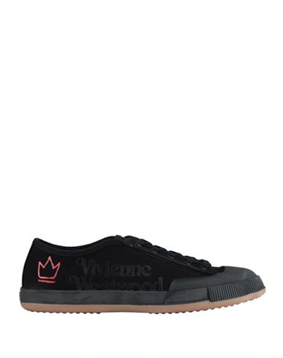 Vivienne Westwood Man Sneakers Black Size 8 Textile Fibers