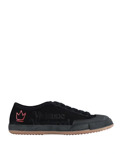 VIVIENNE WESTWOOD VIVIENNE WESTWOOD MAN SNEAKERS BLACK SIZE 8 TEXTILE FIBERS