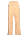 2w2m Woman Pants Camel Size 30 Cotton, Elastane In Beige