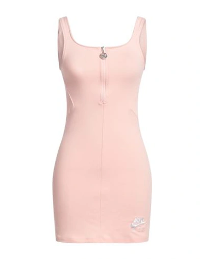 Nike Woman Mini Dress Light Pink Size M Cotton, Polyester, Elastane