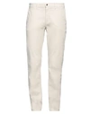 Grey Daniele Alessandrini Man Pants Ivory Size 38 Cotton, Elastane In White