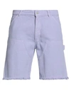 SKY HIGH FARM WORKWEAR SKY HIGH FARM WORKWEAR MAN SHORTS & BERMUDA SHORTS LIGHT PURPLE SIZE L COTTON