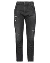 Replay Woman Jeans Charcoal Size 27w-28l Cotton, Elastane In Grey