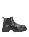 Sandro Man Ankle Boots Black Size 9 Soft Leather In Black