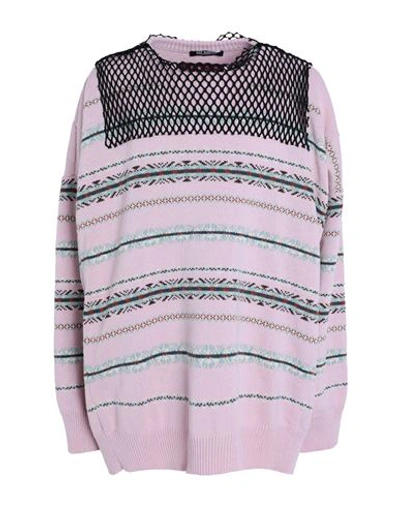 Raf Simons Man Sweater Pink Size 2 Merino Wool