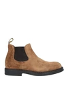 Doucal's Man Ankle Boots Camel Size 7 Soft Leather In Beige