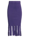 Vicolo Woman Midi Skirt Purple Size Onesize Viscose, Polyester