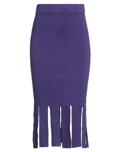 Vicolo Woman Midi Skirt Purple Size Onesize Viscose, Polyester