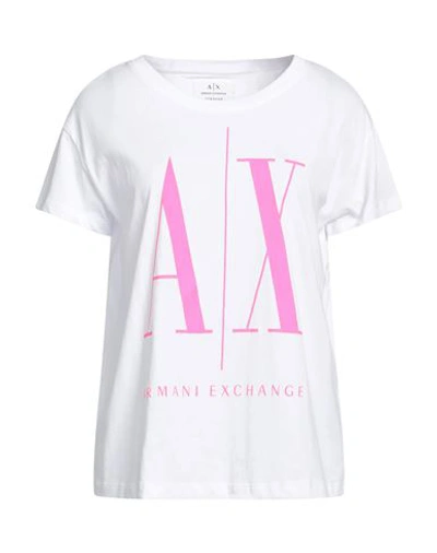 Armani Exchange Woman T-shirt White Size Xxl Cotton