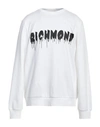 John Richmond Man Sweatshirt White Size Xxl Cotton
