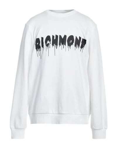 John Richmond Man Sweatshirt White Size Xxl Cotton