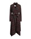 Bazar Deluxe Woman Overcoat & Trench Coat Dark Brown Size 4 Wool, Polyamide
