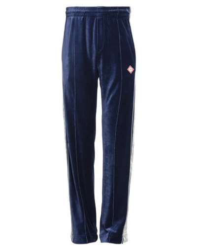 Casablanca Man Pants Navy Blue Size M Cotton, Modal, Polyester