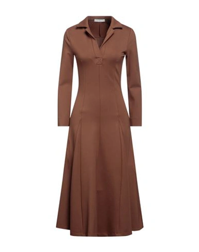 Beatrice B Beatrice .b Woman Midi Dress Brown Size 8 Viscose, Polyamide, Elastane