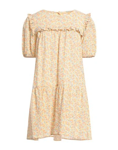Bohelle Woman Mini Dress Yellow Size 6 Cotton, Elastane