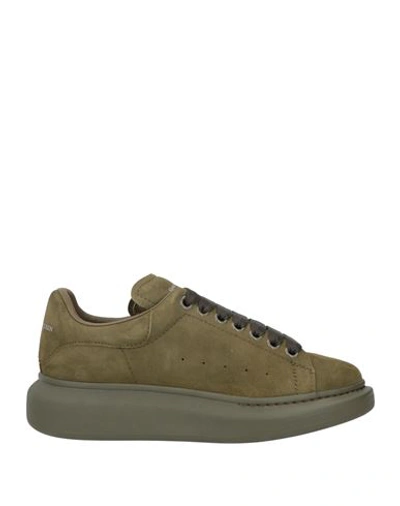 Alexander Mcqueen Woman Sneakers Military Green Size 10 Soft Leather