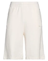 Champion Man Shorts & Bermuda Shorts Cream Size L Cotton, Polyester In White