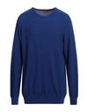 Rossopuro Man Sweater Bright Blue Size 8 Wool