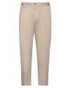 Paolo Pecora Man Pants Beige Size 36 Cotton, Elastane
