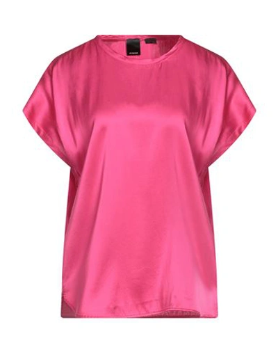 Pinko Woman Blouse Fuchsia Size 8 Silk, Elastane In Pink