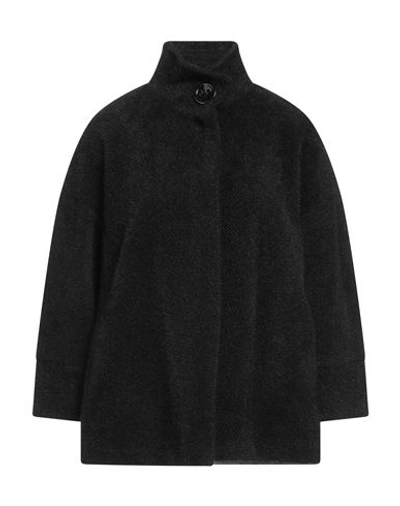 Emy-ò Female Woman Coat Black Size 16 Polyester, Nylon