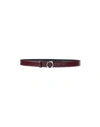 Trussardi Woman Belt Burgundy Size 38 Soft Leather In Red