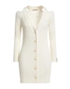 Hinnominate Woman Mini Dress White Size Xxs Viscose, Acrylic, Elastane