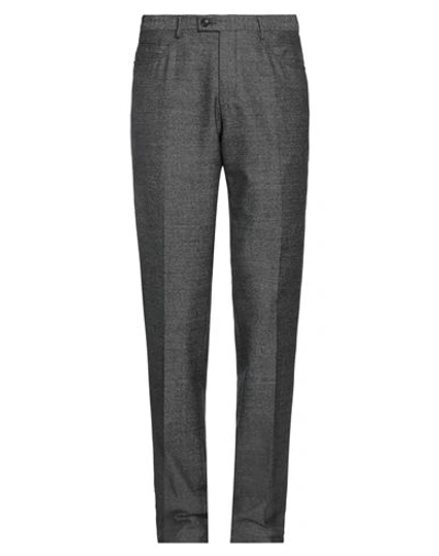 Pal Zileri Man Pants Lead Size 42 Wool, Cotton, Elastane In Grey