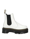 Dr. Martens' Dr. Martens Woman Ankle Boots White Size 6 Soft Leather In White
