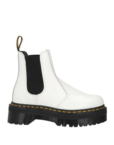 Dr. Martens' Dr. Martens Woman Ankle Boots White Size 6 Soft Leather