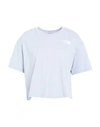 THE NORTH FACE THE NORTH FACE W CROPPED SD TEE WOMAN T-SHIRT LIGHT GREY SIZE M COTTON