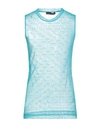 Dolce & Gabbana Woman Top Azure Size 5 Polyamide, Elastane In Blue