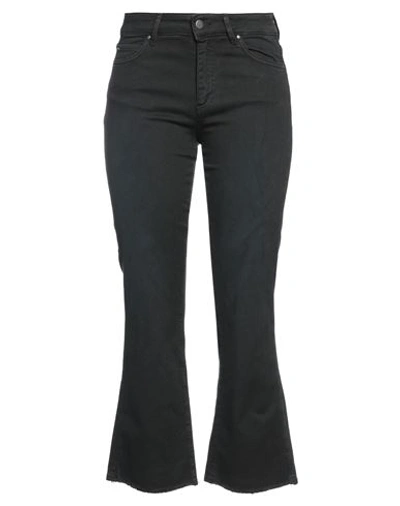 Cigala's Woman Denim Pants Black Size 30 Cotton, Elastane In Black