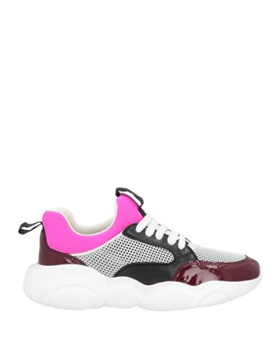 Moschino Woman Sneakers Fuchsia Size 9 Textile Fibers In Pink