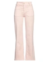 Masscob Woman Jeans Light Pink Size 10 Organic Cotton, Cotton, Polyester, Elastane